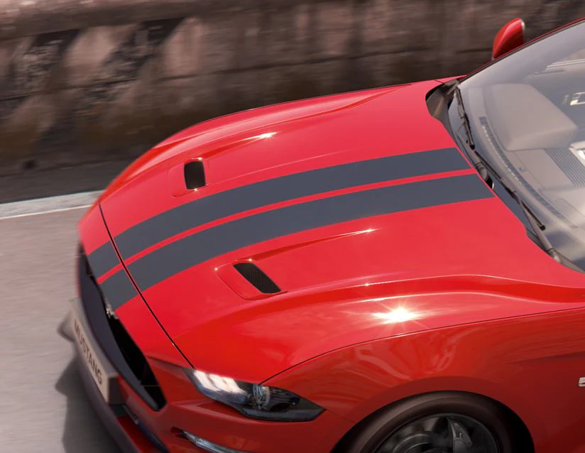 Bandes décoratives autocollantes noires Herpa print Ford Mustang 03/2018-03/2023 - Image 10